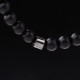 Natural Map Stone Men's Women Beaded Stainless Steel Bracelets Jewelry Tiger Eye