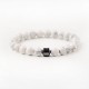 Natural Map Stone Men's Women Beaded Stainless Steel Bracelets Jewelry Tiger Eye
