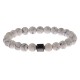Natural Map Stone Men's Women Beaded Stainless Steel Bracelets Jewelry Tiger Eye