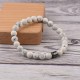 Natural Map Stone Men's Women Beaded Stainless Steel Bracelets Jewelry Tiger Eye