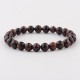 Natural Map Stone Men's Women Beaded Stainless Steel Bracelets Jewelry Tiger Eye