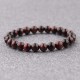 Natural Map Stone Men's Women Beaded Stainless Steel Bracelets Jewelry Tiger Eye