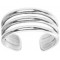 925 Solid Sterling Silver Triple  Band Toe Ring