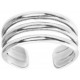 925 Solid Sterling Silver Triple  Band Toe Ring