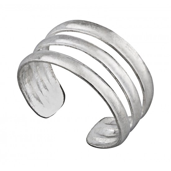 925 Solid Sterling Silver Triple  Band Toe Ring