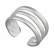 925 Solid Sterling Silver Triple  Band Toe Ring