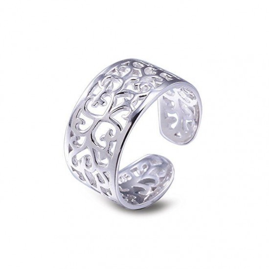 New 925 Solid Sterling Silver FILIGREE Adjustable  Toe ring 