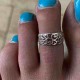 New 925 Solid Sterling Silver FILIGREE Adjustable  Toe ring 