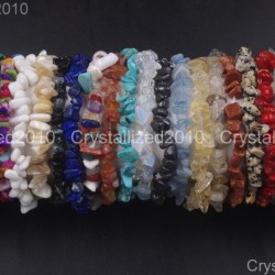 Handmade 5-8mm Mixed Natural Gemstone Chip Beads Stretchy Bracelet Healing Reiki