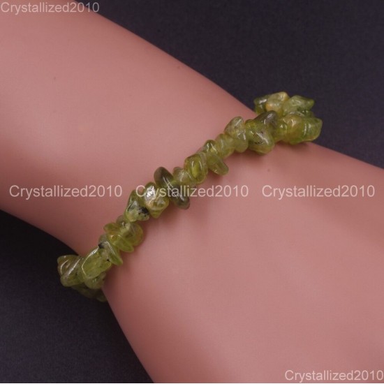 Handmade 5-8mm Mixed Natural Gemstone Chip Beads Stretchy Bracelet Healing Reiki