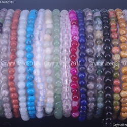 Handmade 4mm AAA Natural Gemstone Round Beads Stretchy Bracelet Healing Reiki 7"