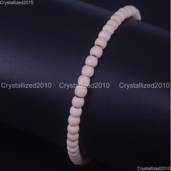 Handmade 4mm AAA Natural Gemstone Round Beads Stretchy Bracelet Healing Reiki 7"