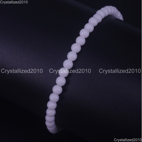 Handmade 4mm AAA Natural Gemstone Round Beads Stretchy Bracelet Healing Reiki 7"