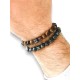 Hematite Gemstone Bracelet Bead Chakra Natural Stone Stretch Reiki For Men Women