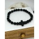 Hematite Gemstone Bracelet Bead Chakra Natural Stone Stretch Reiki For Men Women