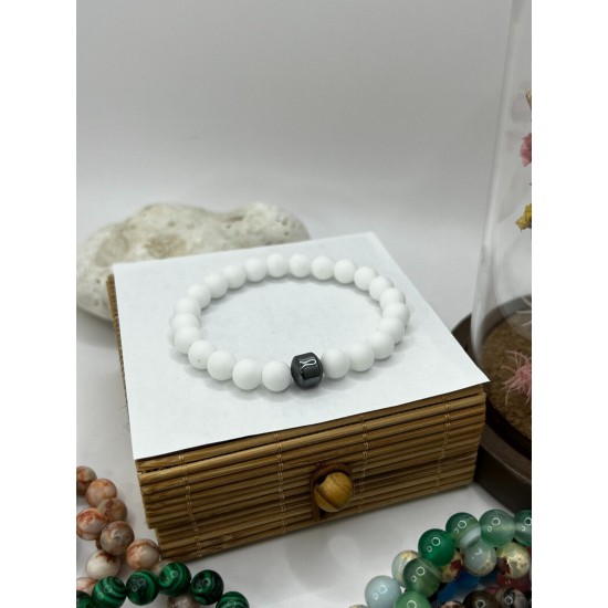 Hematite Gemstone Bracelet Bead Chakra Natural Stone Stretch Reiki For Men Women