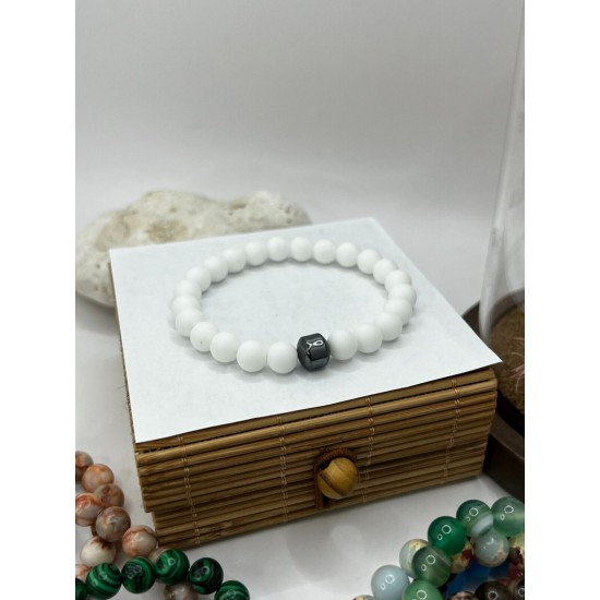 Hematite Gemstone Bracelet Bead Chakra Natural Stone Stretch Reiki For Men Women