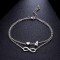 Silver Multi Layer Infinity Love Heart Initial Letter Chain Bridesmaid Bracelet