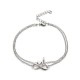 Silver Multi Layer Infinity Love Heart Initial Letter Chain Bridesmaid Bracelet