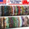 Handmade 8mm Mixed Natural Gemstone Round Beads Stretchy Bracelet Reiki Chakra