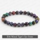 Handmade 8mm Mixed Natural Gemstone Round Beads Stretchy Bracelet Reiki Chakra