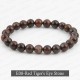Handmade 8mm Mixed Natural Gemstone Round Beads Stretchy Bracelet Reiki Chakra