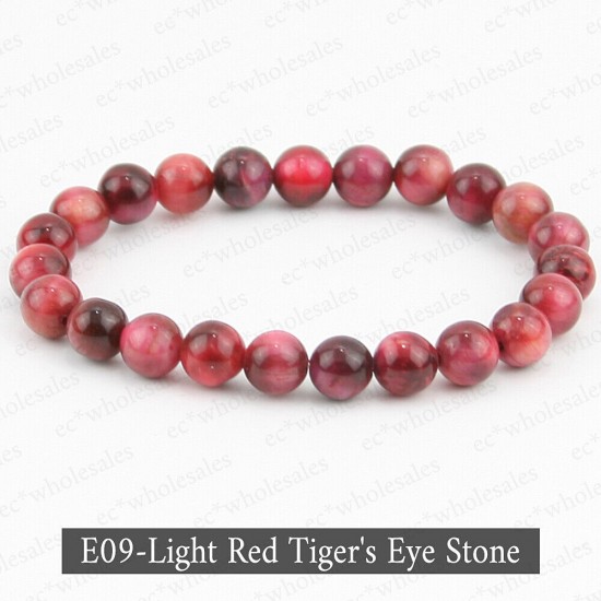 Handmade 8mm Mixed Natural Gemstone Round Beads Stretchy Bracelet Reiki Chakra