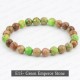 Handmade 8mm Mixed Natural Gemstone Round Beads Stretchy Bracelet Reiki Chakra