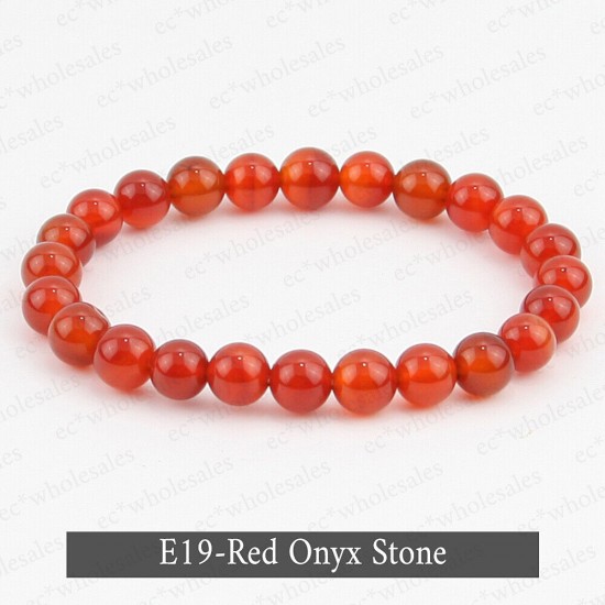 Handmade 8mm Mixed Natural Gemstone Round Beads Stretchy Bracelet Reiki Chakra