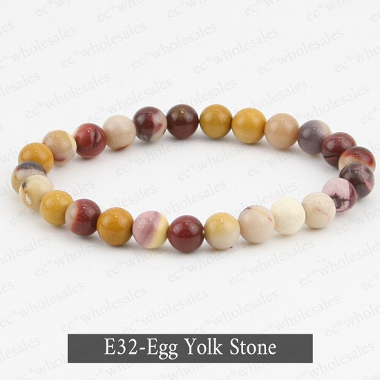 Handmade 8mm Mixed Natural Gemstone Round Beads Stretchy Bracelet Reiki Chakra