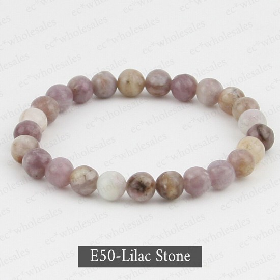Handmade 8mm Mixed Natural Gemstone Round Beads Stretchy Bracelet Reiki Chakra