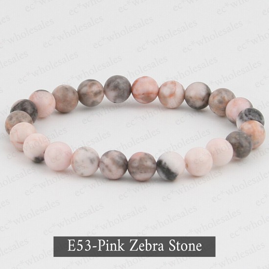 Handmade 8mm Mixed Natural Gemstone Round Beads Stretchy Bracelet Reiki Chakra