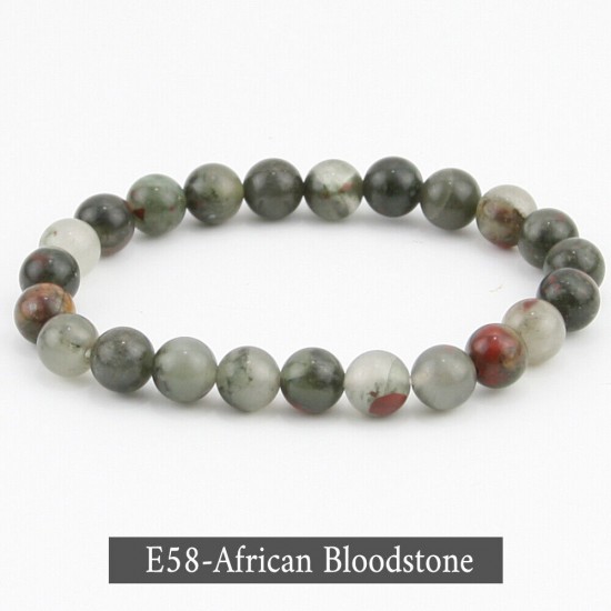 Handmade 8mm Mixed Natural Gemstone Round Beads Stretchy Bracelet Reiki Chakra