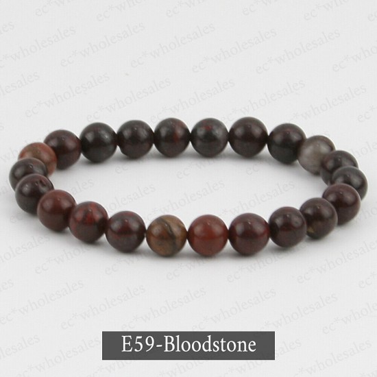 Handmade 8mm Mixed Natural Gemstone Round Beads Stretchy Bracelet Reiki Chakra