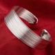 925 Sterling Silver Bangle Bracelet Cute Charm for Women Adjustment Cuff Wedding