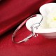 925 Sterling Silver Bangle Bracelet Cute Charm for Women Adjustment Cuff Wedding