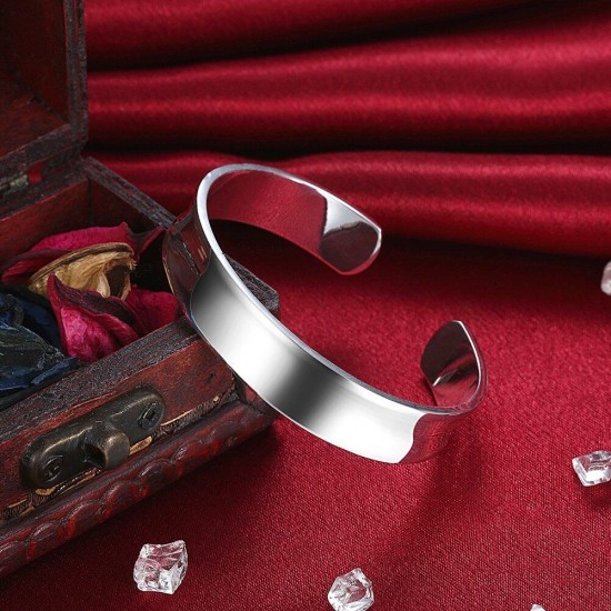 925 Sterling Silver Bangle Bracelet Cute Charm for Women Adjustment Cuff Wedding