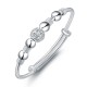925 Sterling Silver Bangle Bracelet Cute Charm for Women Adjustment Cuff Wedding