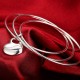 925 Sterling Silver Bangle Bracelet Cute Charm for Women Adjustment Cuff Wedding