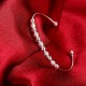 925 Sterling Silver Bangle Bracelet Cute Charm for Women Adjustment Cuff Wedding