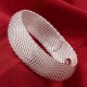 925 Sterling Silver Bangle Bracelet Cute Charm for Women Adjustment Cuff Wedding