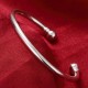 925 Sterling Silver Bangle Bracelet Cute Charm for Women Adjustment Cuff Wedding