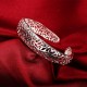 925 Sterling Silver Bangle Bracelet Cute Charm for Women Adjustment Cuff Wedding