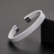 925 Sterling Silver Bangle Bracelet Cute Charm for Women Adjustment Cuff Wedding