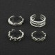 12PCs/set Adjustable Jewelry Retro Silver Open Toe Rings Ring Foot Finger