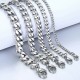 Silver Stainless Steel Curb Cuban Link Chain Bracelet Unisex Women Men 7-11inch