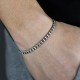 Silver Stainless Steel Curb Cuban Link Chain Bracelet Unisex Women Men 7-11inch