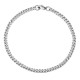 Silver Stainless Steel Curb Cuban Link Chain Bracelet Unisex Women Men 7-11inch