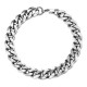 Silver Stainless Steel Curb Cuban Link Chain Bracelet Unisex Women Men 7-11inch
