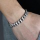 Silver Stainless Steel Curb Cuban Link Chain Bracelet Unisex Women Men 7-11inch